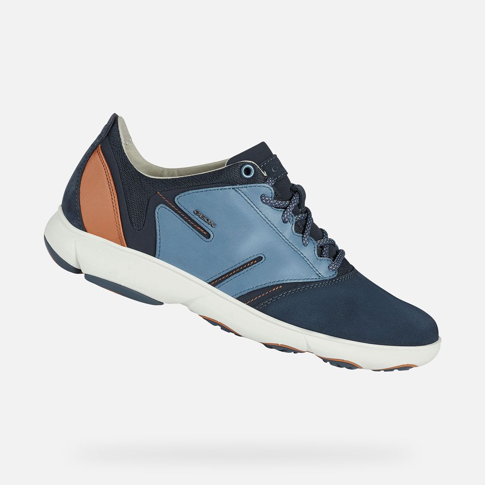 Geox Sneakers Navy/Brown Nebula - Geox Mens Shoes - GTWPOI750